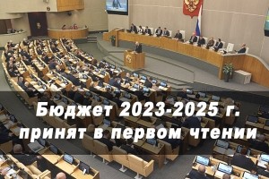 Проект бюджета на 2023-2025 годы принят в первом чтении